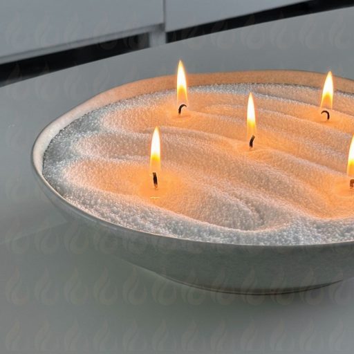 Homokviasz elegáns tálban modern nappaliba